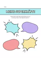 Vorschau - Arbeitsblätter - Selbstbewusstsein stärken - Superheld:innenkräfte - Seite 1