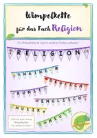 Vorschau - Poster - Wimpelkette Religion - Deckblatt