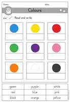 Vorschau - Arbeitsblätter - Colours Farben Arbeitsblatt differenziert - Englisch - Seite 3