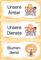 Vorschau - Merkblätter - Klassendienste „Löwenklasse“ – Dienste- / Ämter-Karten für Struktur & Verantwortung im Schulalltag mit dem Klassentier Löwe 🦁 - Seite 1