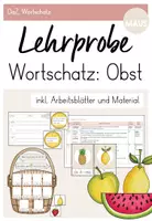 Vorschau - Stundenentwürfe - DaZ-Lehrprobe: Wortschatzeinführung "Obst" (inkl. Material) - Deckblatt