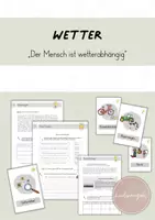 Vorschau - Arbeitsblätter - Wetter: Der Mensch ist wetterabhängig (Stationsarbeit) - Deckblatt