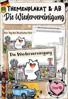 Vorschau - Arbeitsblätter - Themenplakate: Die Wiedervereinigung Deutschlands / Der Tag der Deutschen Einheit - Deckblatt