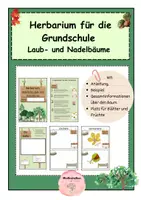Vorschau - Arbeitsblätter - Herbarium Laub- und Nadelbäume für Grundschule - Deckblatt