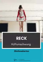 Vorschau - Stationenlernen - Turnen ⎮ Reck Hüftumschwung (13 Stationskarten für den Sportunterricht) - Deckblatt