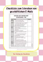 Vorschau - Arbeitsblätter - Checkliste geschäftliche E-Mail Aufbau - Deckblatt