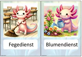 Vorschau - Präsentationen/Tafelbilder - 22 Axolotl Klassendienste + Montessori Dienste - Seite 2