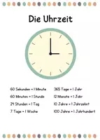 Vorschau - Arbeitsblätter - Die Uhrzeit - Deutsch - Seite 1