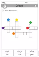Vorschau - Arbeitsblätter - Colours Farben Kreuzworträtsel crossword differenziert - Englisch - Seite 2