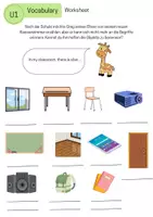 Vorschau - Arbeitsblätter - Worksheet topic classroom items (More1! - Unit 1) - Deckblatt