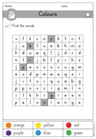 Vorschau - Arbeitsblätter - Colours Farben Suchsel wordsearch differenziert- Englisch - Seite 3