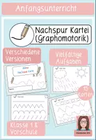 Vorschau - Arbeitsblätter - Nachspur Kartei zur Graphomotorikschulung - Deckblatt
