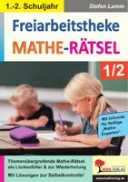 Vorschau - Arbeitsblätter - Freiarbeitstheke Mathe-Rätsel Klasse 1-2 | Mathematik Grundschule Förderschule Klasse 1-2 | Addition, Subtraktion, Rechenhäuser, Sudoku, Punktebilder, Mengen, Zahlenraum, Lösungen - Deckblatt