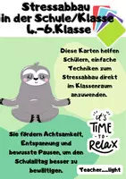 Vorschau - Bildkarten - Stressabbau-Karten / Jederzeit einsetzbar Kl.4-13 - Deckblatt