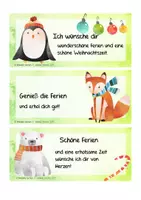 Vorschau - Mal- und Bastelvorlagen - Weihnachtsgrüße Lesezeichen oder Sticker zum Beschriften - Seite 3