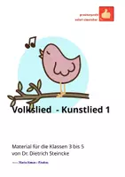 Vorschau - Arbeitsblätter - Volkslied und Kunstlied für Kinder (Herbst) - Deckblatt