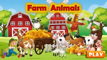 Vorschau - Spiele - Powerpoint Game: Farm Animals (Roulette with 19 questions) - Deckblatt