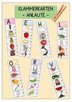 Vorschau - Arbeitsblätter - Klammerkarten Anlaute A-Z - Deckblatt