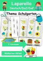 Vorschau - Arbeitsblätter - Leporello/Faltbuch Thema Schulgarten (Klasse 1 und 2) - Deckblatt