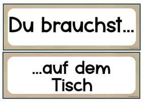 Vorschau - Bildkarten - MATERIALANZEIGE | Das brauchst du | Classroom Management - Seite 1