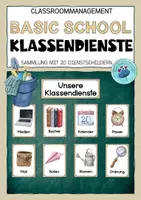 Vorschau - Bildkarten - KLASSENDIENSTE | Classroom Management - Deckblatt