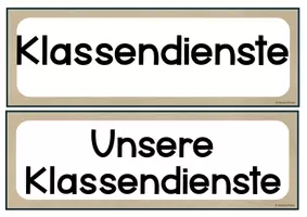 Vorschau - Bildkarten - KLASSENDIENSTE | Classroom Management - Seite 1