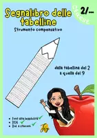anteprima - Materiale di supporto/inclusione - Segnalibro delle tabelline - strumento compensativo - Pagina di copertina