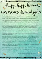 Vorschau - Mal- und Bastelvorlagen - Hipp, hipp, hurra, ein neues Schuljahr! - Minisequenz zum Schulanfang - Seite 1