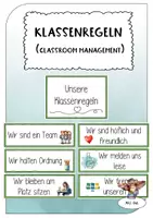 Vorschau - Poster - Klassenregeln mit Vertrag zum Unterschreiben - Deckblatt
