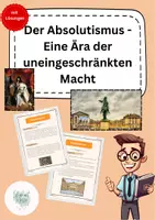 Vorschau - Arbeitsblätter - Der Absolutismus - Eine Ära der uneingeschränkten Macht - Deckblatt