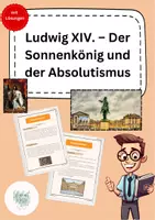 Vorschau - Arbeitsblätter - Ludwig XIV. – Der Sonnenkönig und der Absolutismus - Deckblatt