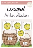 Vorschau - Arbeitsblätter - Lernspiel: bestimmte und unbestimmte Artikel - Deckblatt