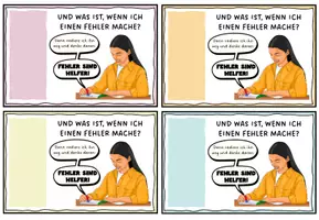 Vorschau - Mal- und Bastelvorlagen - Fehler sind Helfer - Willkommensgruß zum neuen Schuljahr - Seite 1