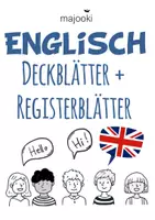 Vorschau - Mal- und Bastelvorlagen - Deckblatt - Deckblätter & Registerblätter für Englisch Schnellhefter, Englischhefter, Ordner, Hefte - Heftumschlag mit Rückendeckel - DIN A4 - Deckblatt