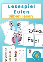 Vorschau - Spiele - Lesespiel Eulen Silben lesen - Deckblatt