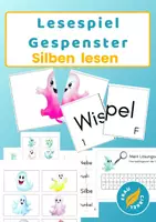 Vorschau - Spiele - Lesespiel Gespenster Silben lesen Halloween - Deckblatt
