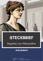 Vorschau - Arbeitsblätter - Steckbrief: Hypatia von Alexandria (inkl. Lösung) - Deckblatt
