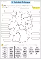 Vorschau - Arbeitsblätter - Bundesländer Deutschland (Kartenarbeit) - Seite 1