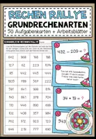Vorschau - Arbeitsblätter - RECHEN RALLYE (Grundrechenarten) - 50 Kärtchen + Arbeitsblätter - Deckblatt