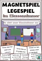 Vorschau - Stationenlernen - Legespiel / Magnetspiel "So sieht unser Klassenzimmer aus" - DaZ - Deckblatt