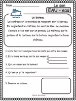 Aperçu - Feuilles d'exercices - Banque de textes avec des sons vedettes - Page 3