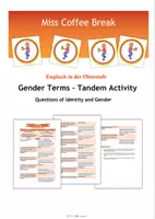 Vorschau - Arbeitsblätter - Gender Terms / Questions of Identity and Gender (Tandem Sheet) - Deckblatt