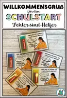 Vorschau - Mal- und Bastelvorlagen - Fehler sind Helfer - Willkommensgruß zum neuen Schuljahr - Deckblatt