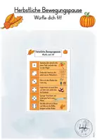 Vorschau - Spiele - Herbst - Würfle dich fit - Herbstliche Bewegungspause - Deckblatt