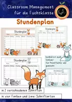 Vorschau - Poster - Stundenplan (Vorlage) für die Fuchsklasse - Deckblatt