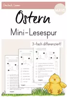 Vorschau - Arbeitsblätter - Mini-Lesespur: Ostern (3-fach differenziert) - Deckblatt
