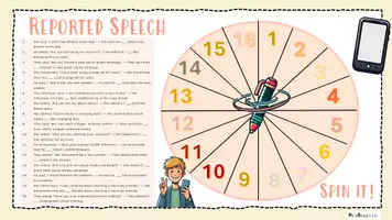Vorschau - Arbeitsblätter - Spin it meets Grammar! Reported speech (Social Media) - Seite 1
