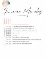 Vorschau - Arbeitsblätter - Checkliste innerer Monolog - Kurzgeschichte - Deckblatt