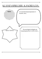 Vorschau - Anderer Materialtyp - Klassensprecher Vorstellung Kandidat:innen - Deckblatt