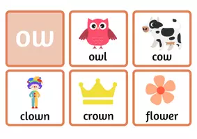 Προεπισκόπηση - Flashcards - "ow" English Words - Σελίδα 1